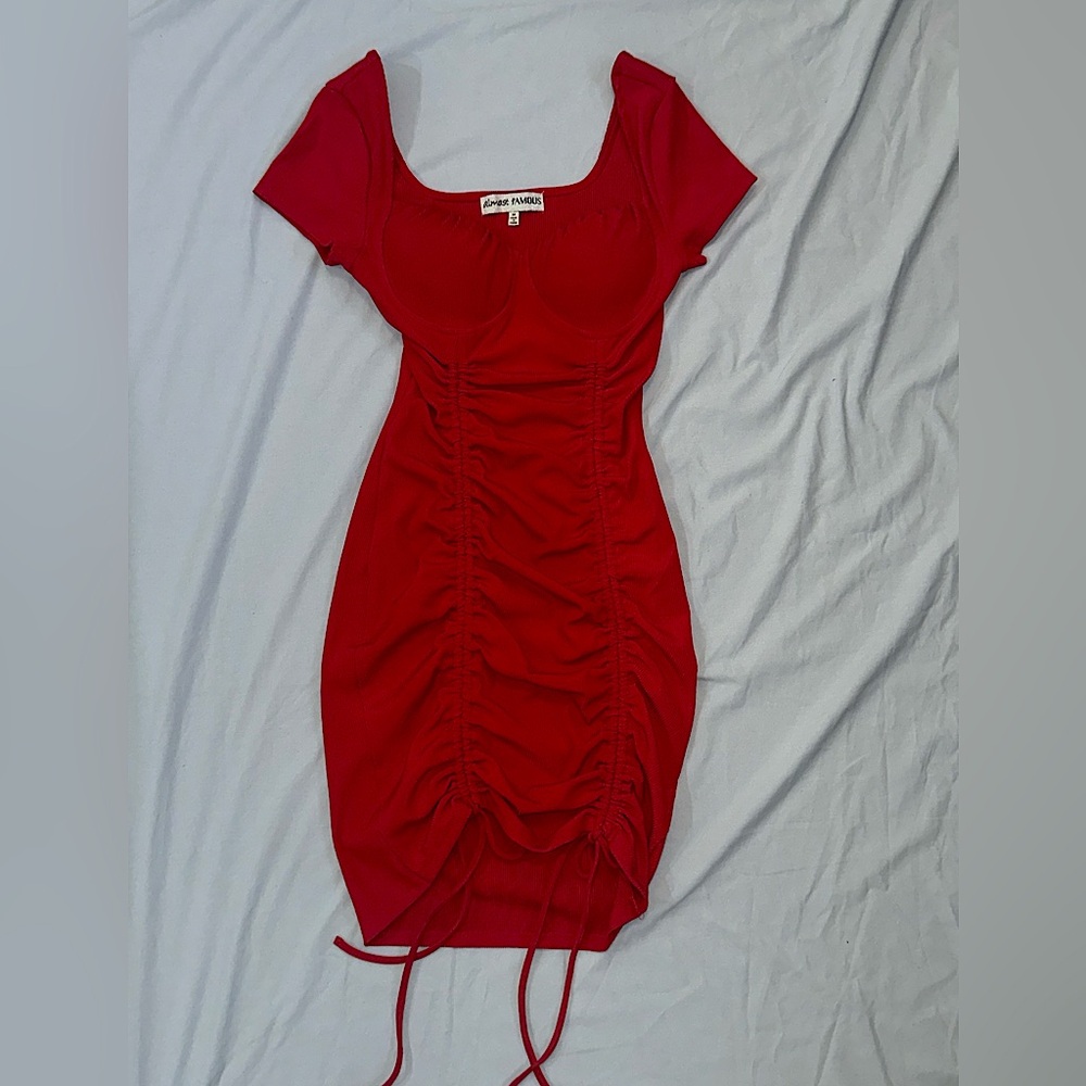 red bodycon dress